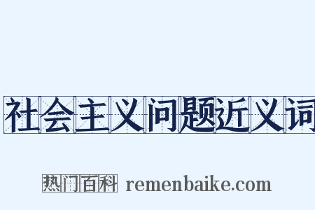 社会主义问题近义词是什么意思的图片